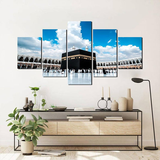 Makkah Masjid al-Haram Canvas Print: 5-Piece Islamic Wall Art