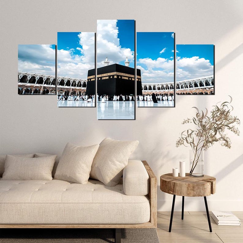 Makkah Masjid al-Haram Canvas Print: 5-Piece Islamic Wall Art